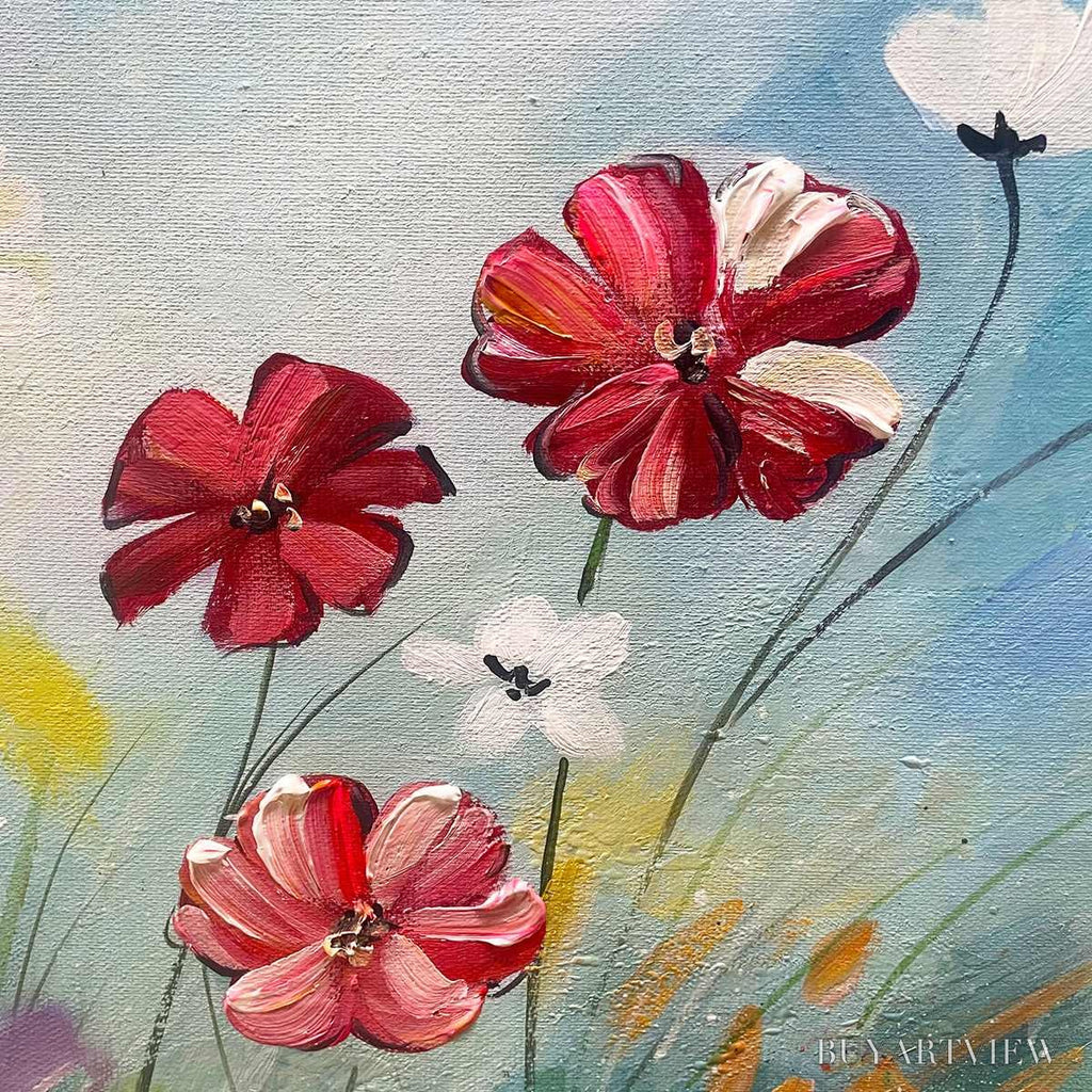 ARTOVITAS Colorful Floral Oil Painting - Vibrant Garden Art - image 6