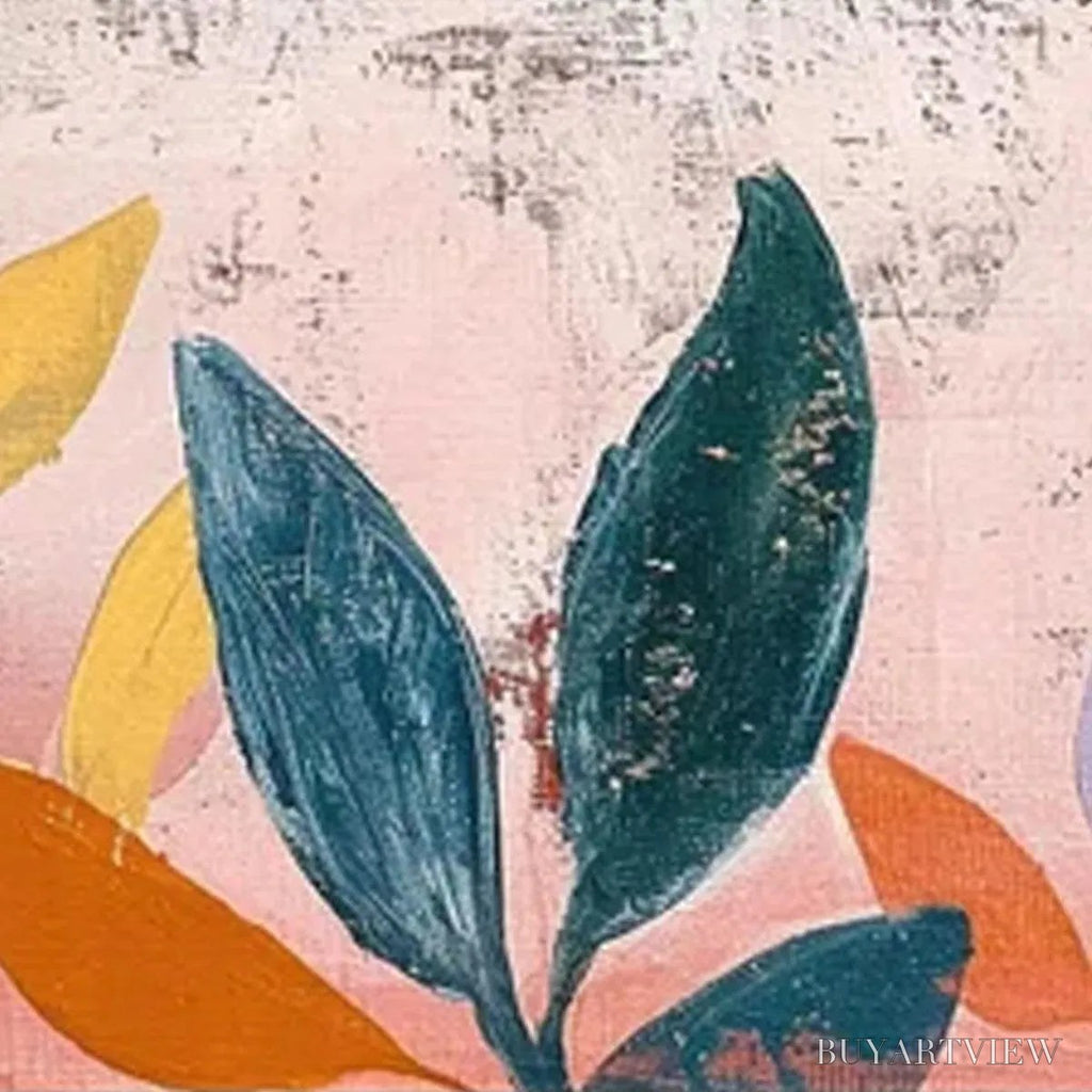 ARTOVITAS Pastel Botanical Panoramic – Floral Painting, Panoramic , Pastel Decor - image 3