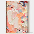 ARTOVITAS Coral Dream – Textured Abstract Painting, Pink and Orange , Vertical Canvas, Impasto Decor - image 1