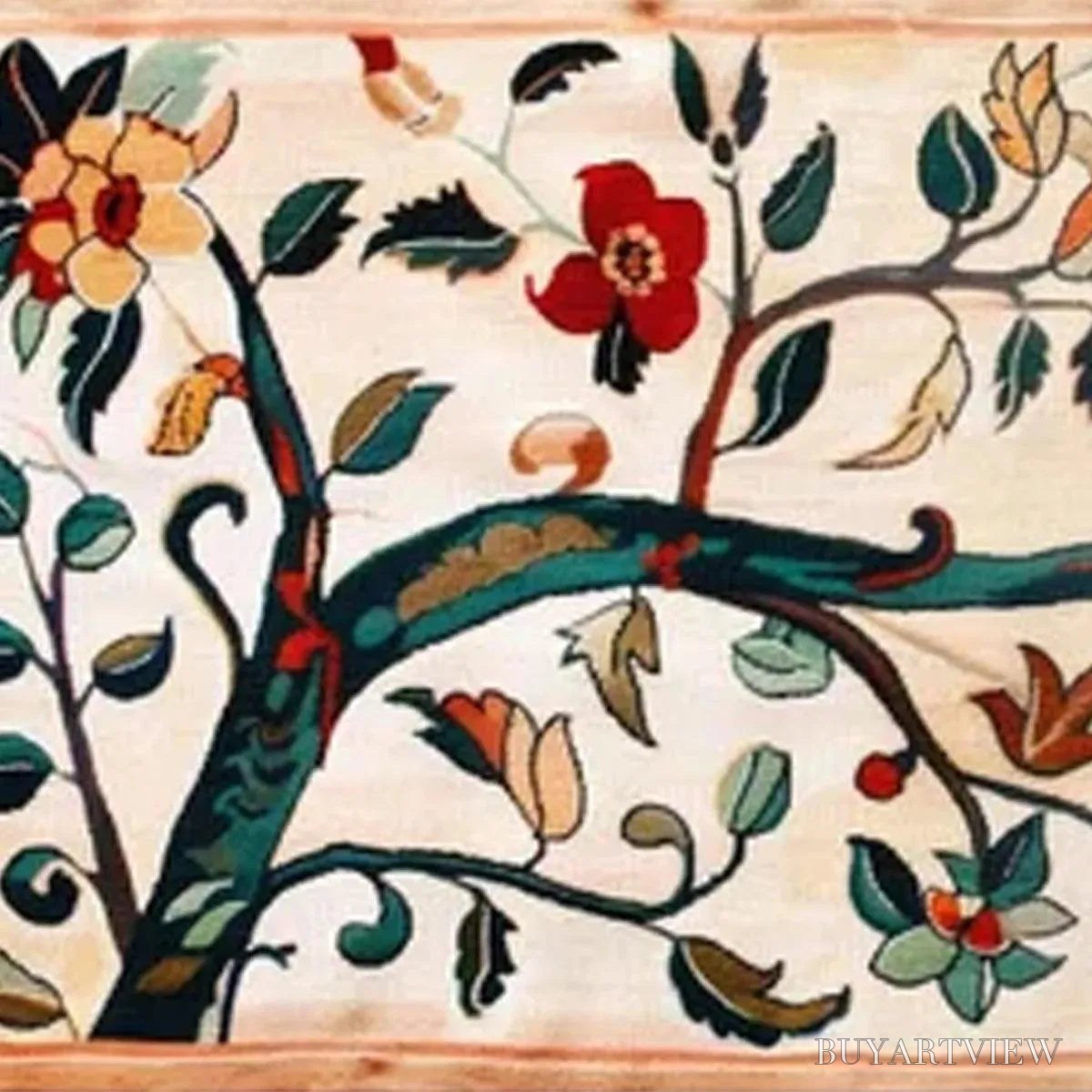 ARTOVITAS Flowering Branch Tapestry Panoramic – Floral Tapestry Painting, Panoramic - image 3