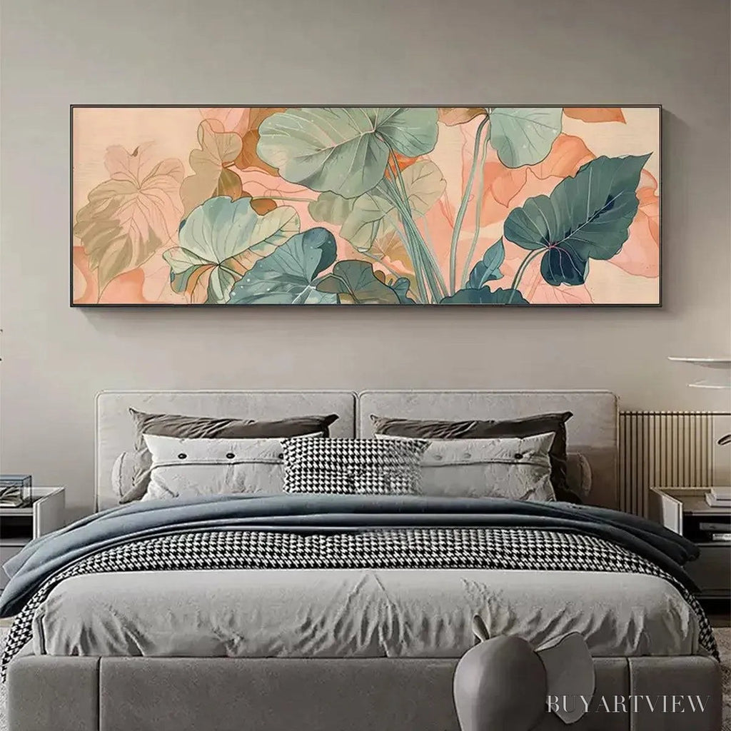 ARTOVITAS Tropical Leaf Panoramic – Botanical Painting, Panoramic - image 6