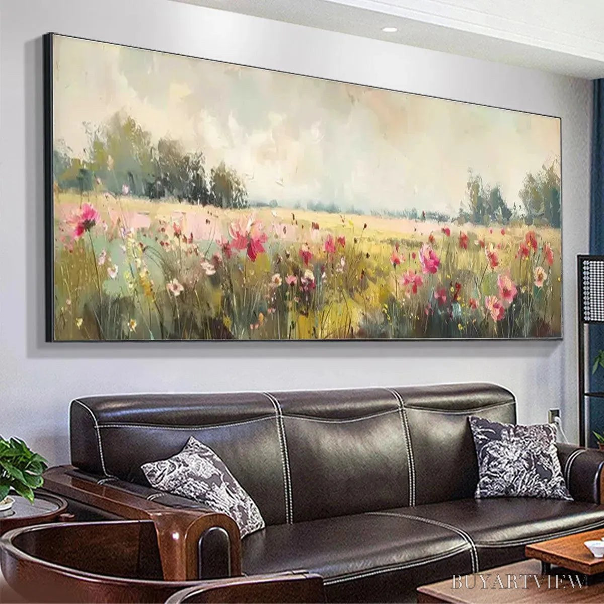 ARTOVITAS Wild Flower Field Panoramic – Wildflower Painting, Panoramic - image 5