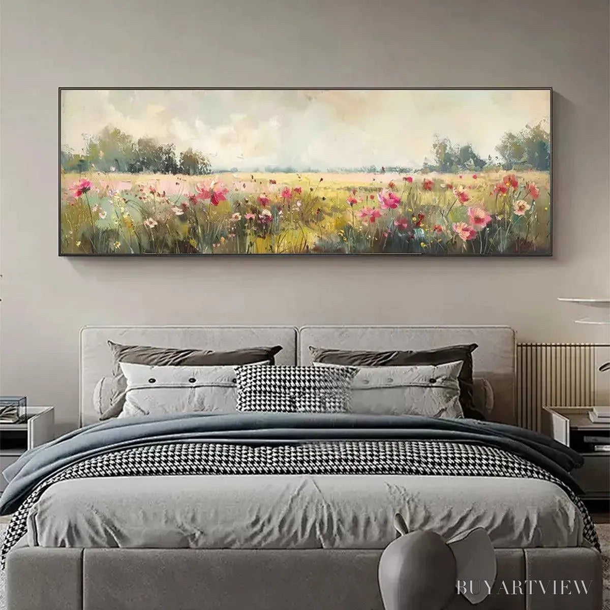 ARTOVITAS Wild Flower Field Panoramic – Wildflower Painting, Panoramic - image 6