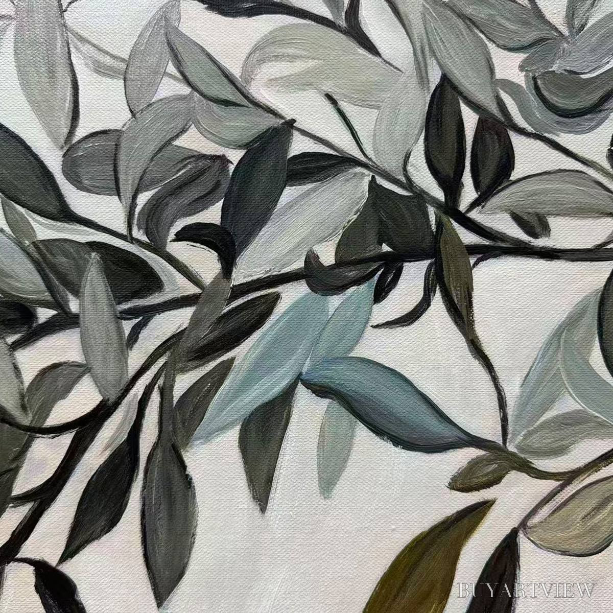 ARTOVITAS Olive Branch Panoramic – Botanical Painting, Panoramic - image 3