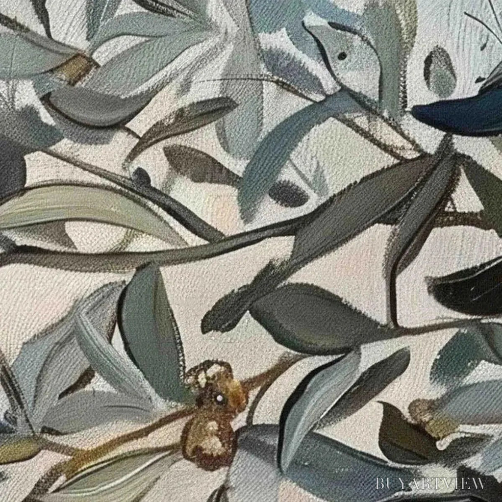 ARTOVITAS Olive Branch Panoramic – Botanical Painting, Panoramic - image 4