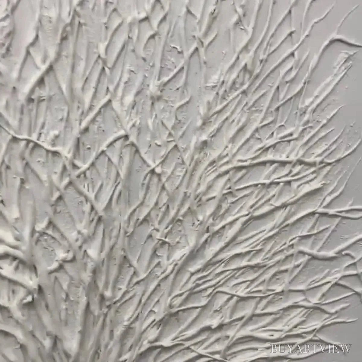ARTOVITAS White Textured Tree – Textured Floral - image 4