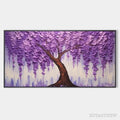 ARTOVITAS Purple Wisteria – Textured Floral Painting in Purple - image 1