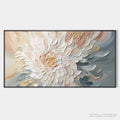 ARTOVITAS Petal Whirl – Textured Floral Painting in Neutral Tones - image 1