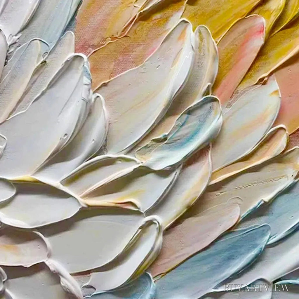 ARTOVITAS Petal Whirl – Textured Floral Painting in Neutral Tones - image 6