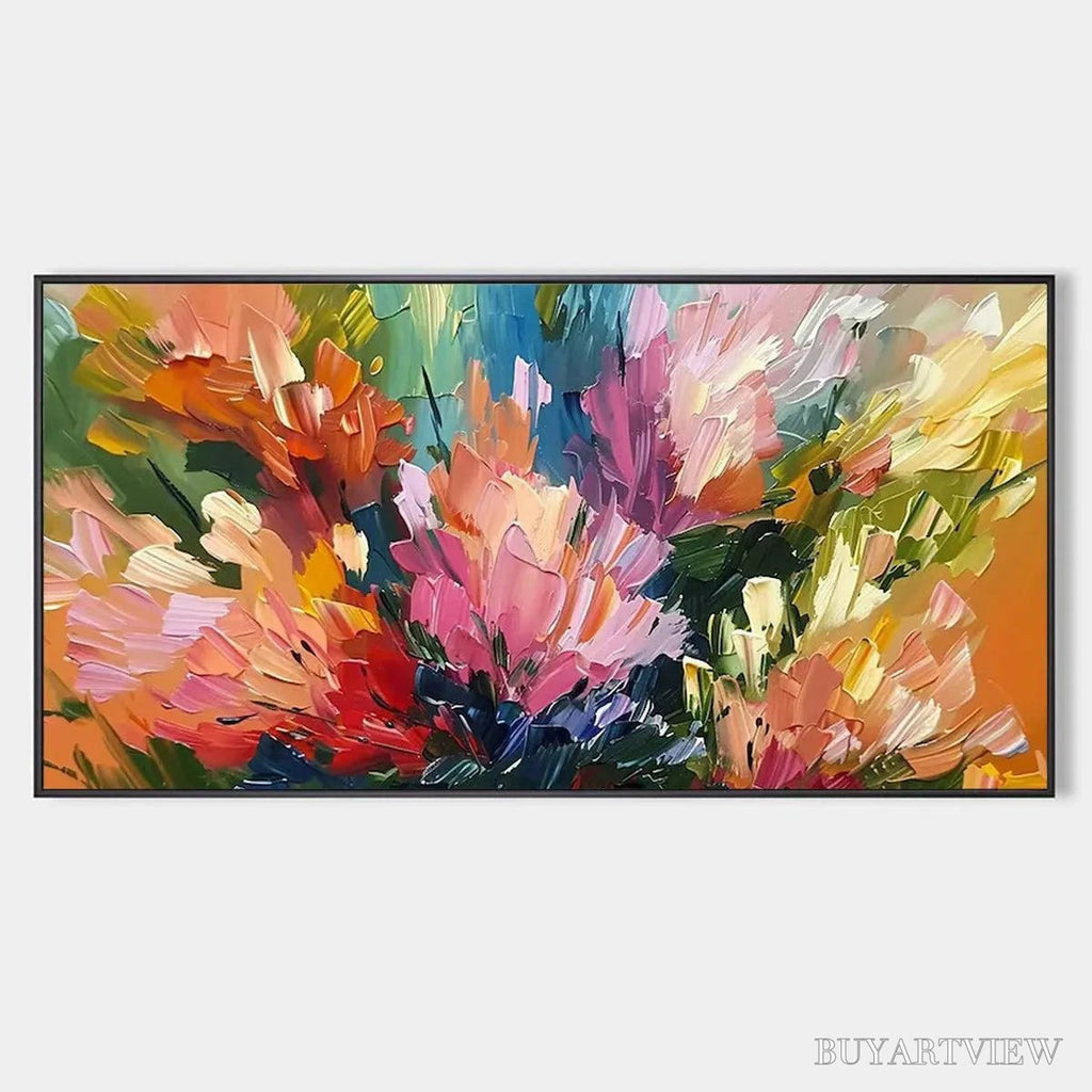ARTOVITAS Summer Bouquet – Impressionistic Floral Painting in Vibrant Colors - image 1