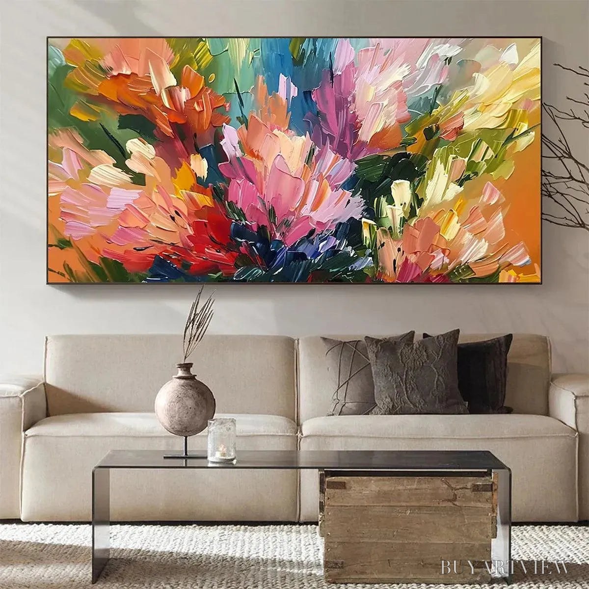 ARTOVITAS Summer Bouquet – Impressionistic Floral Painting in Vibrant Colors - image 2
