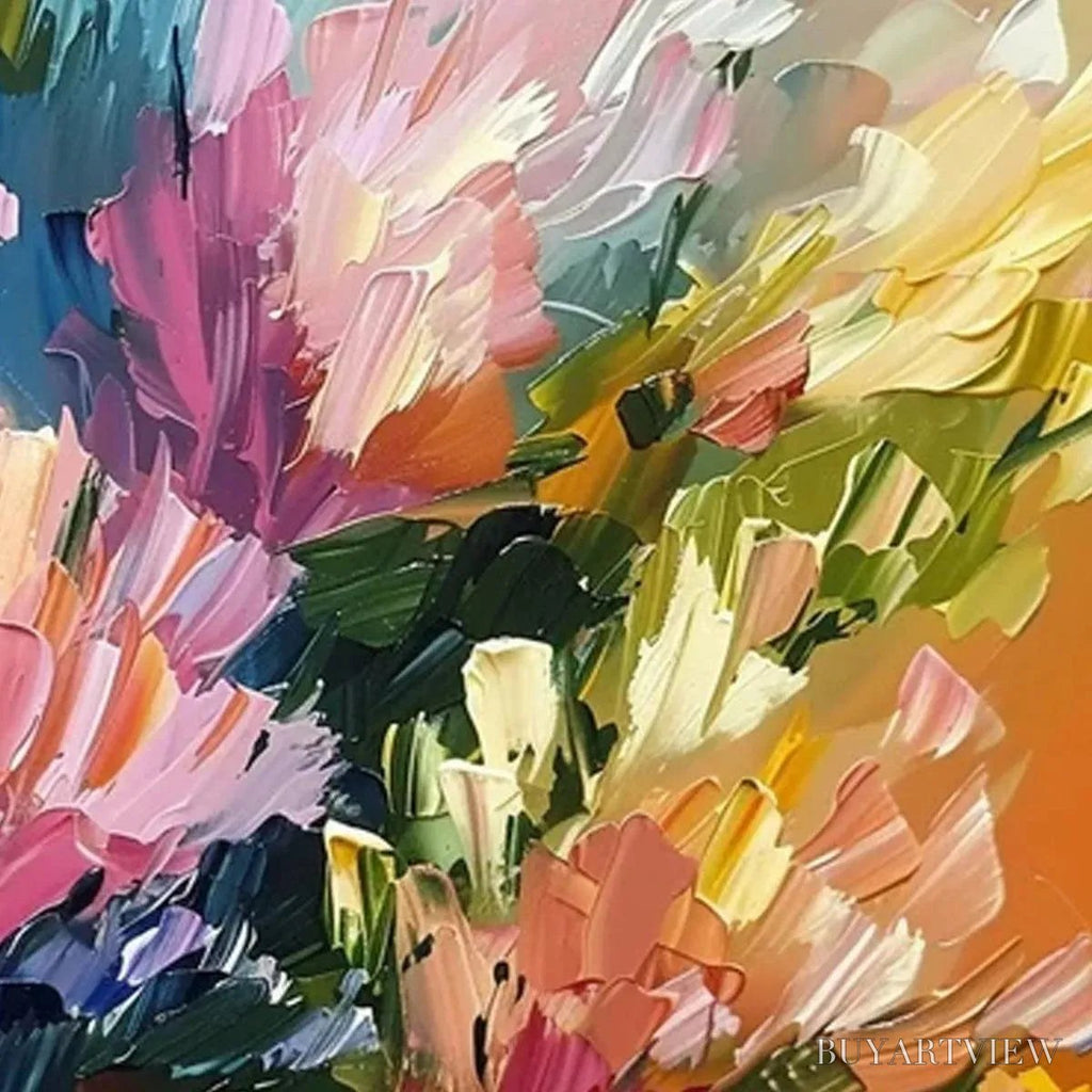 ARTOVITAS Summer Bouquet – Impressionistic Floral Painting in Vibrant Colors - image 3