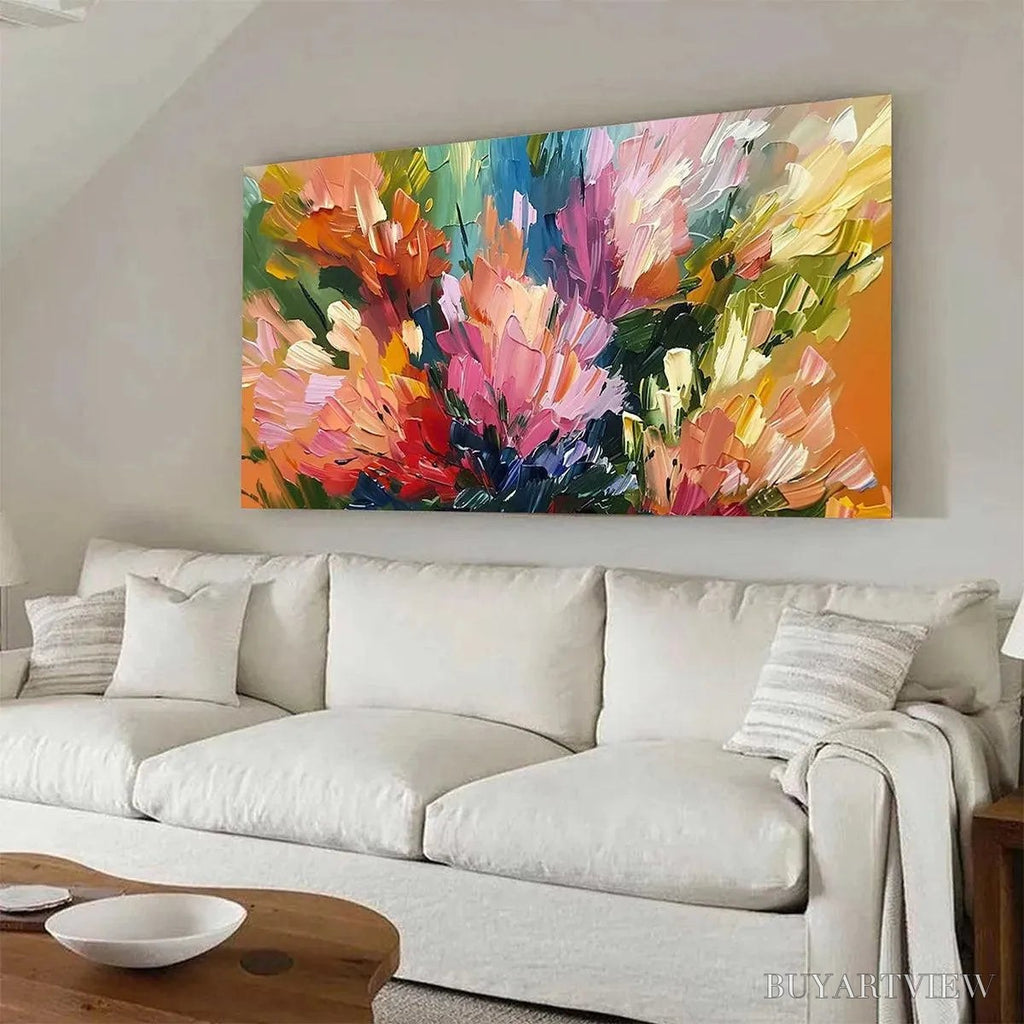 ARTOVITAS Summer Bouquet – Impressionistic Floral Painting in Vibrant Colors - image 4