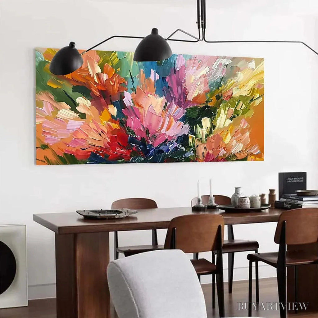 ARTOVITAS Summer Bouquet – Impressionistic Floral Painting in Vibrant Colors - image 6