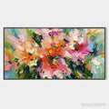 ARTOVITAS Blushing Blooms – Textured Impasto Floral Painting in Pink and Orange - image 1