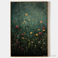 ARTOVITAS Meadow'S Embrace – Moody Floral Botanical Painting, Vertical - image 1