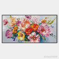 ARTOVITAS Vibrant Bouquet – Textured Impasto Floral Bouquet Painting in Vibrant Colors - image 1