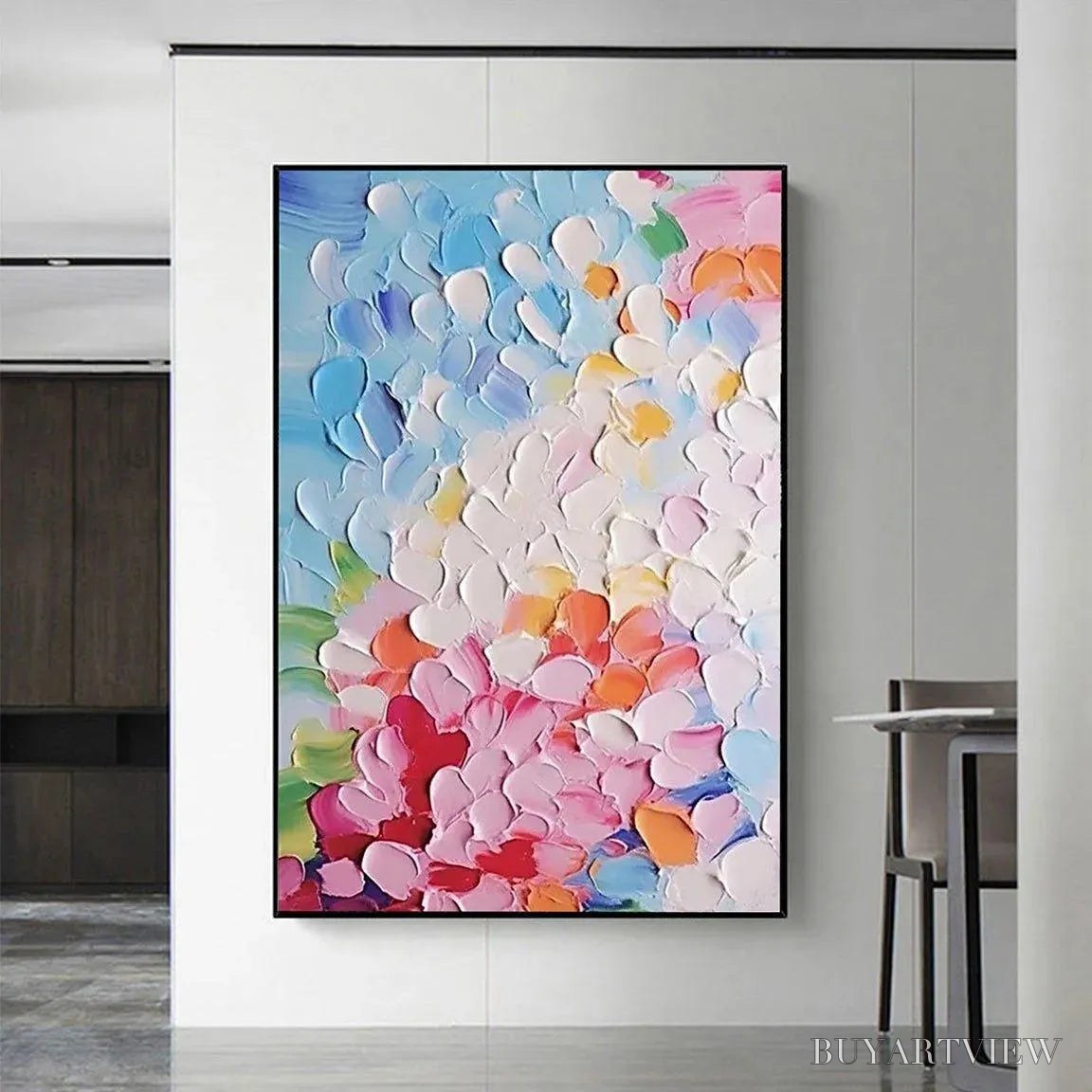 ARTOVITAS Blooming Bouquet – Textured Impasto Floral Painting in Vibrant Colors - image 2