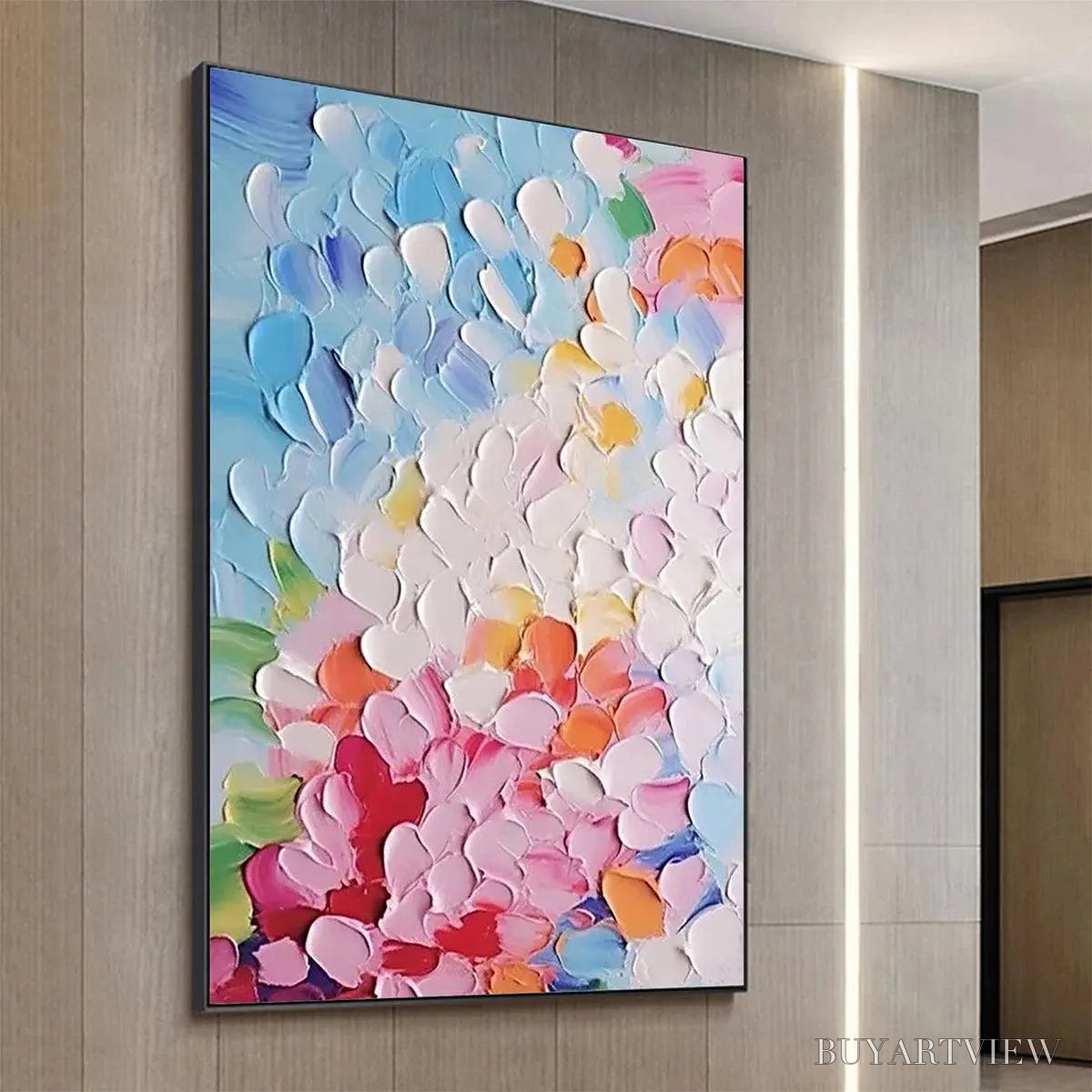 ARTOVITAS Blooming Bouquet – Textured Impasto Floral Painting in Vibrant Colors - image 4