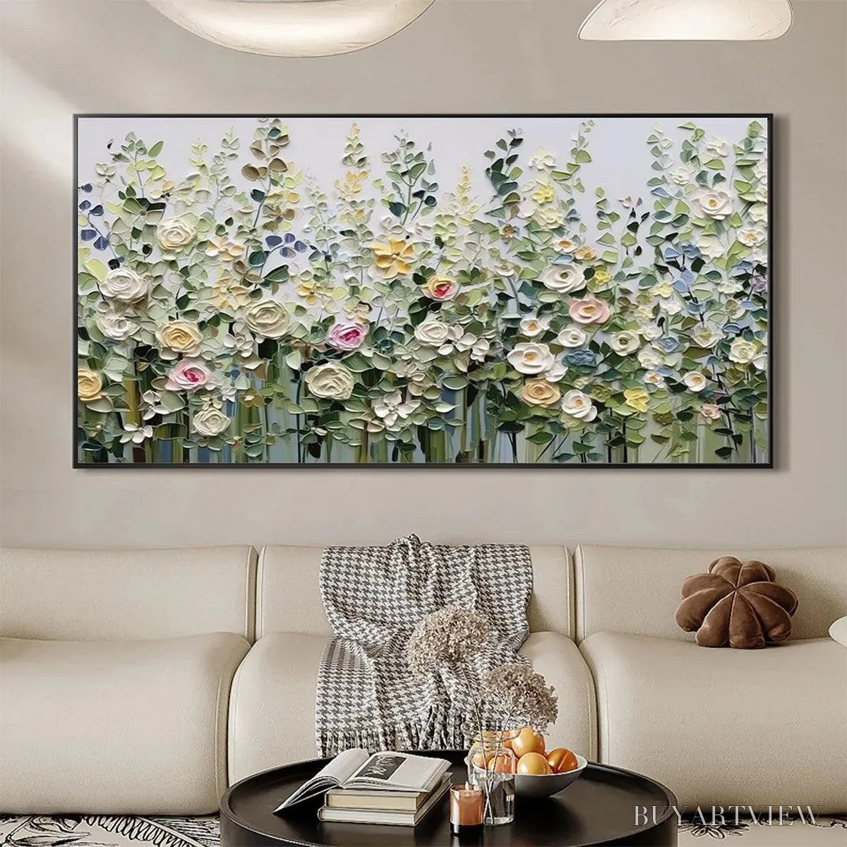ARTOVITAS Spring Meadow – Textured Impasto Floral Meadow Painting - image 2