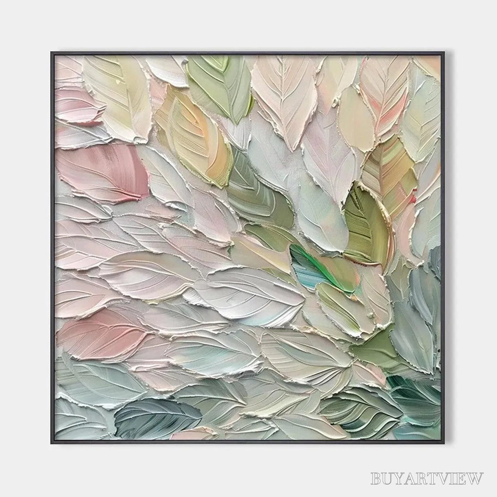 ARTOVITAS Pastel Dream – Square Textured Impasto Floral Painting - image 1