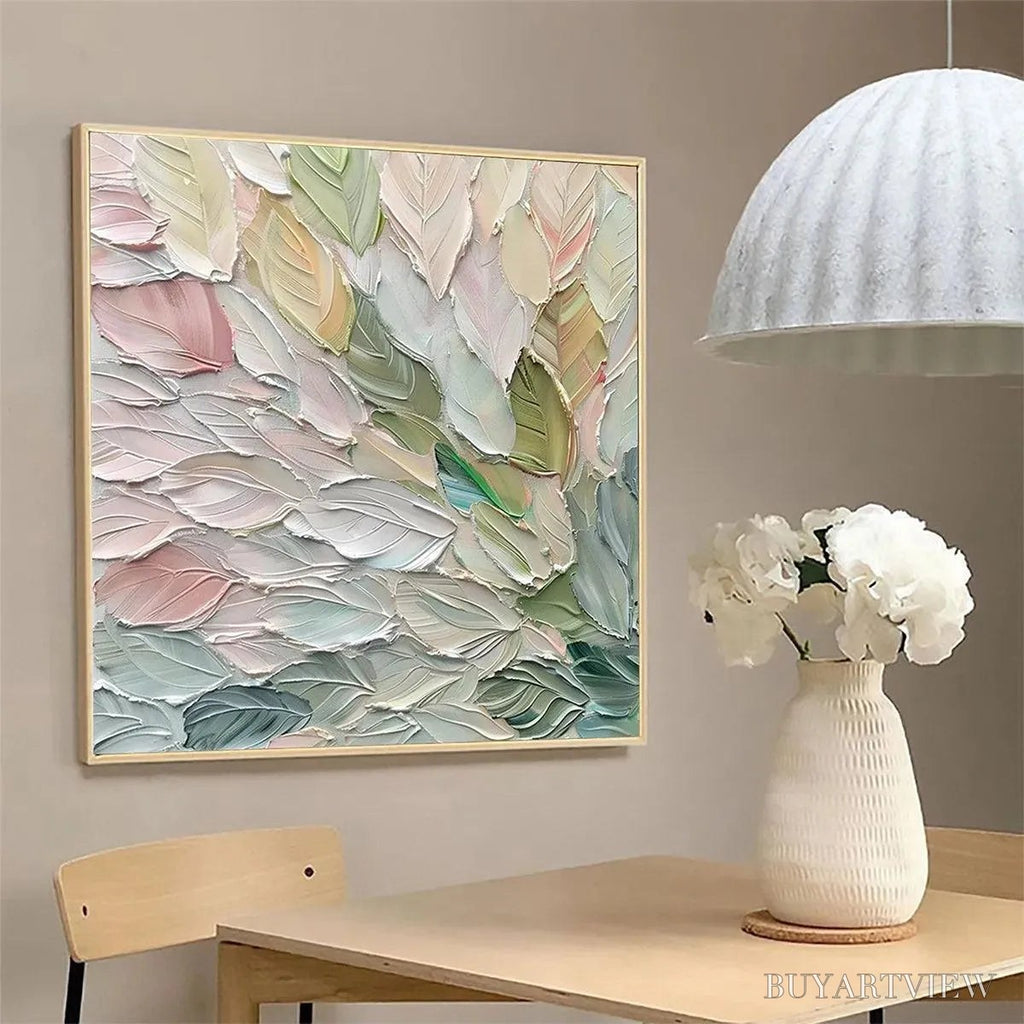 ARTOVITAS Pastel Dream – Square Textured Impasto Floral Painting - image 2