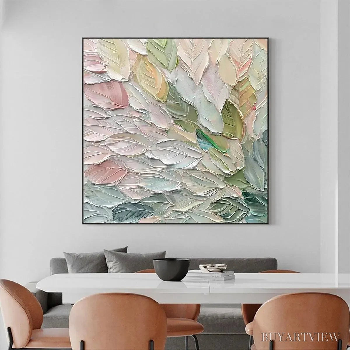 ARTOVITAS Pastel Dream – Square Textured Impasto Floral Painting - image 4