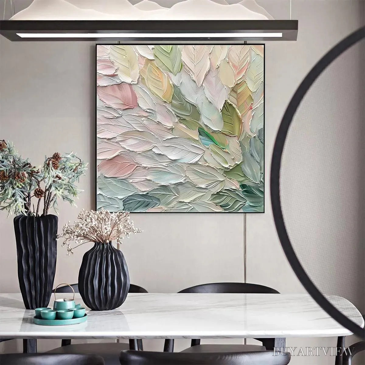 ARTOVITAS Pastel Dream – Square Textured Impasto Floral Painting - image 5