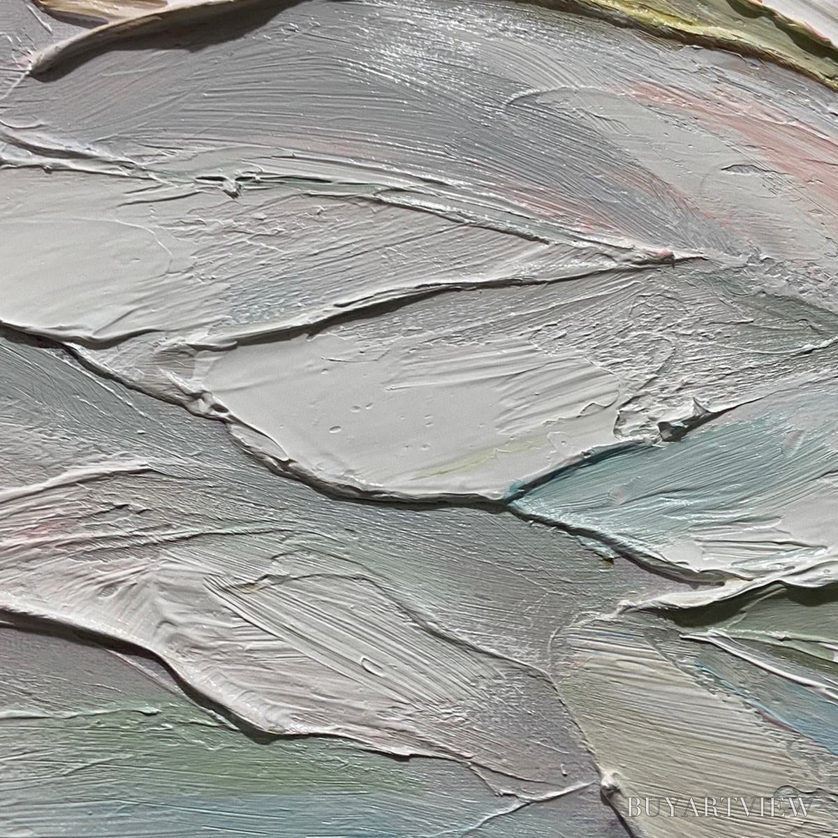 ARTOVITAS Pastel Dream – Square Textured Impasto Floral Painting - image 6