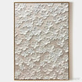 ARTOVITAS Blanc Bloom – White Floral Impasto Painting - image 1