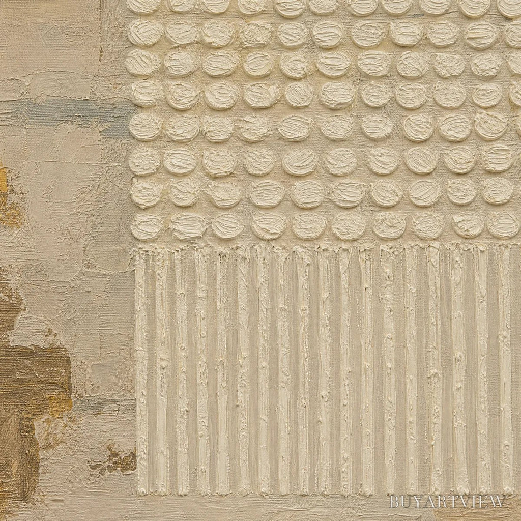 ARTOVITAS Desert Beads – Neutral Dot Texture Panoramic Painting - image 3