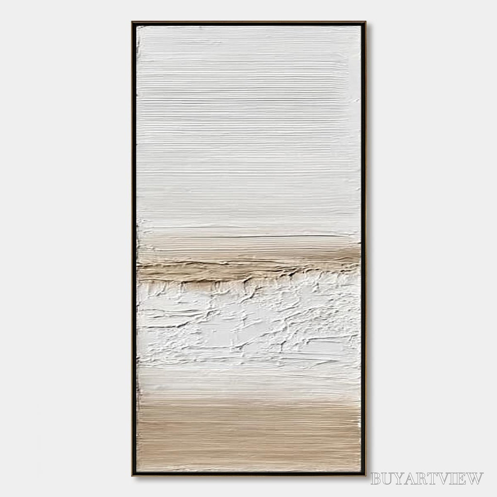 ARTOVITAS Earthen Horizon – Textured Wabi Sabi Abstract Landscape Painting - image 1