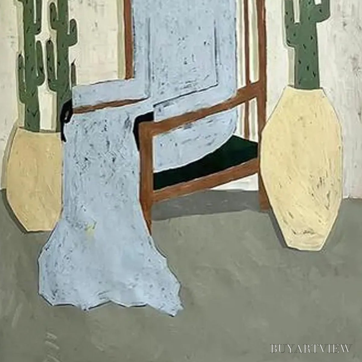 ARTOVITAS Desert Poise – Minimalist Figurative Portrait Oil Painting - image 5