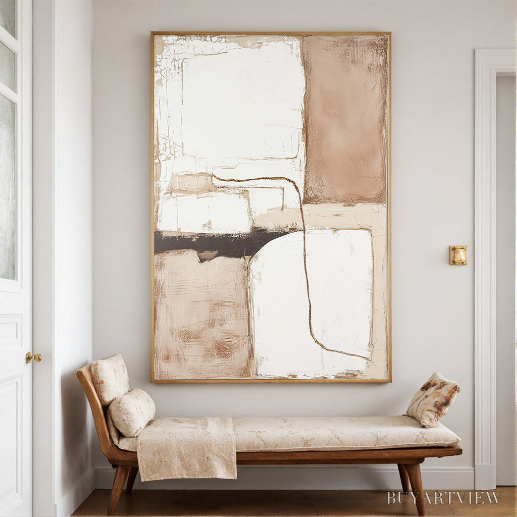 ARTOVITAS Desert Flow – Minimalist Abstract Textured Oil Painting - image 2
