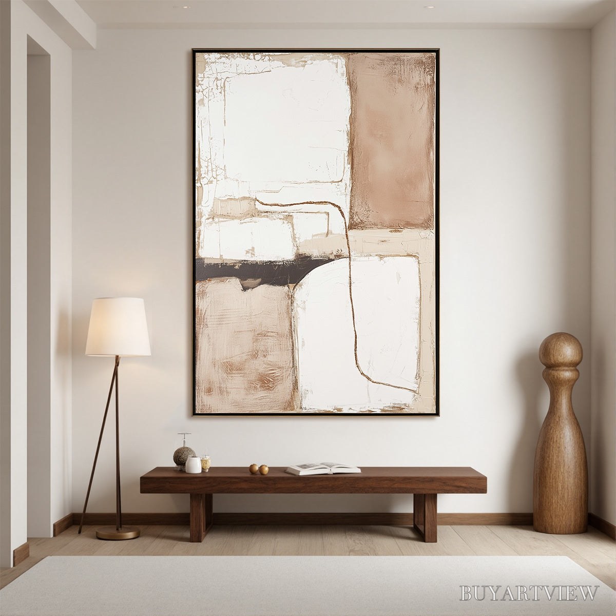 ARTOVITAS Desert Flow – Minimalist Abstract Textured Oil Painting - image 5