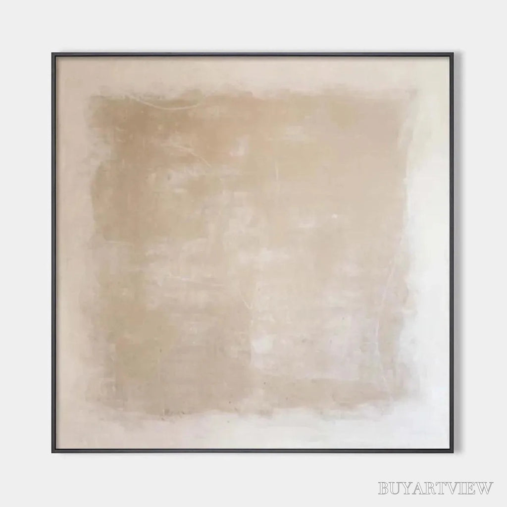 ARTOVITAS Desert Sands – Minimalist Textured Painting in Beige - image 1