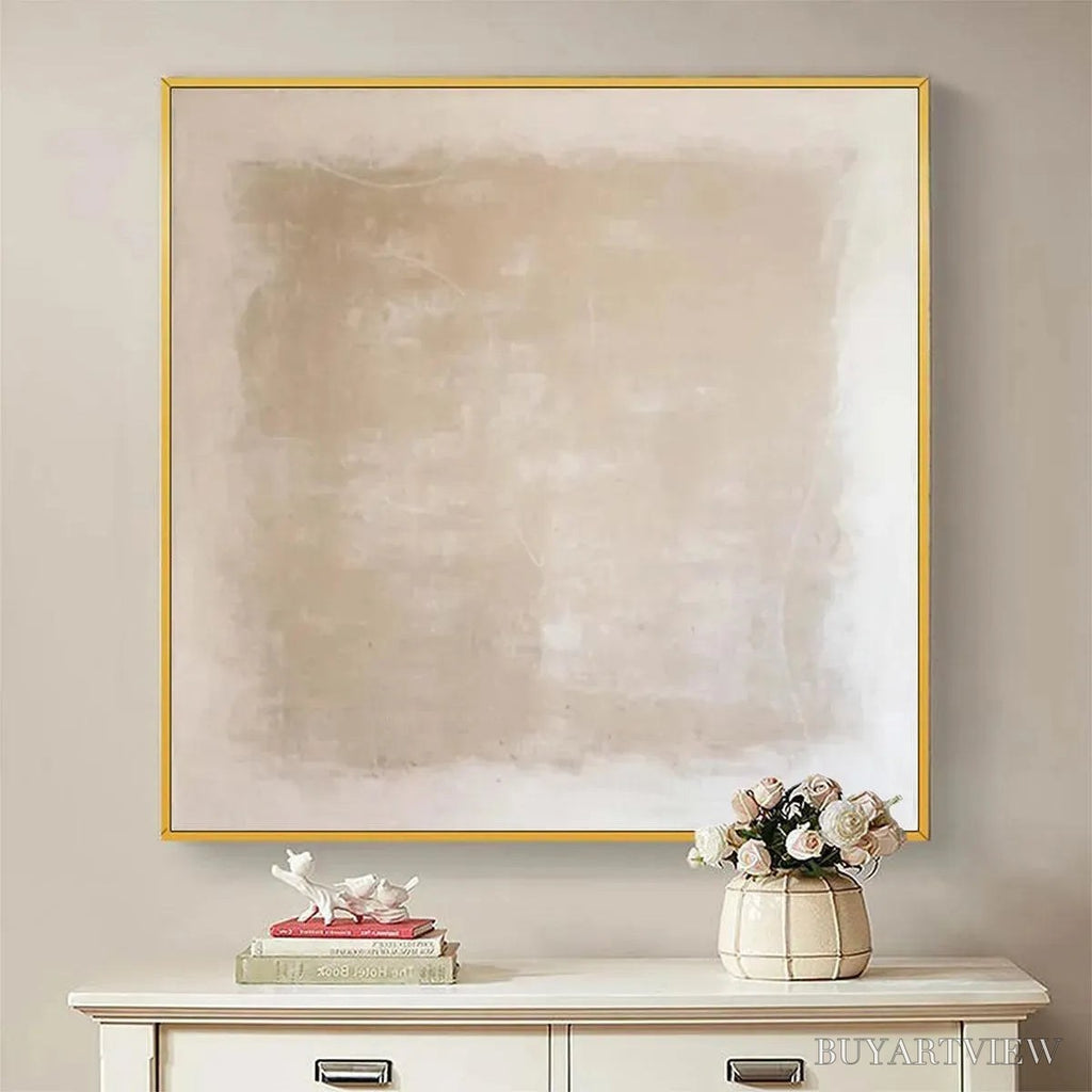 ARTOVITAS Desert Sands – Minimalist Textured Painting in Beige - image 2