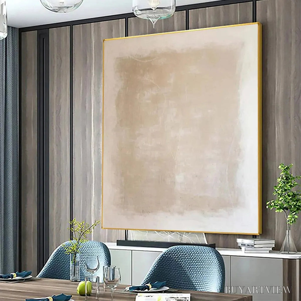 ARTOVITAS Desert Sands – Minimalist Textured Painting in Beige - image 4