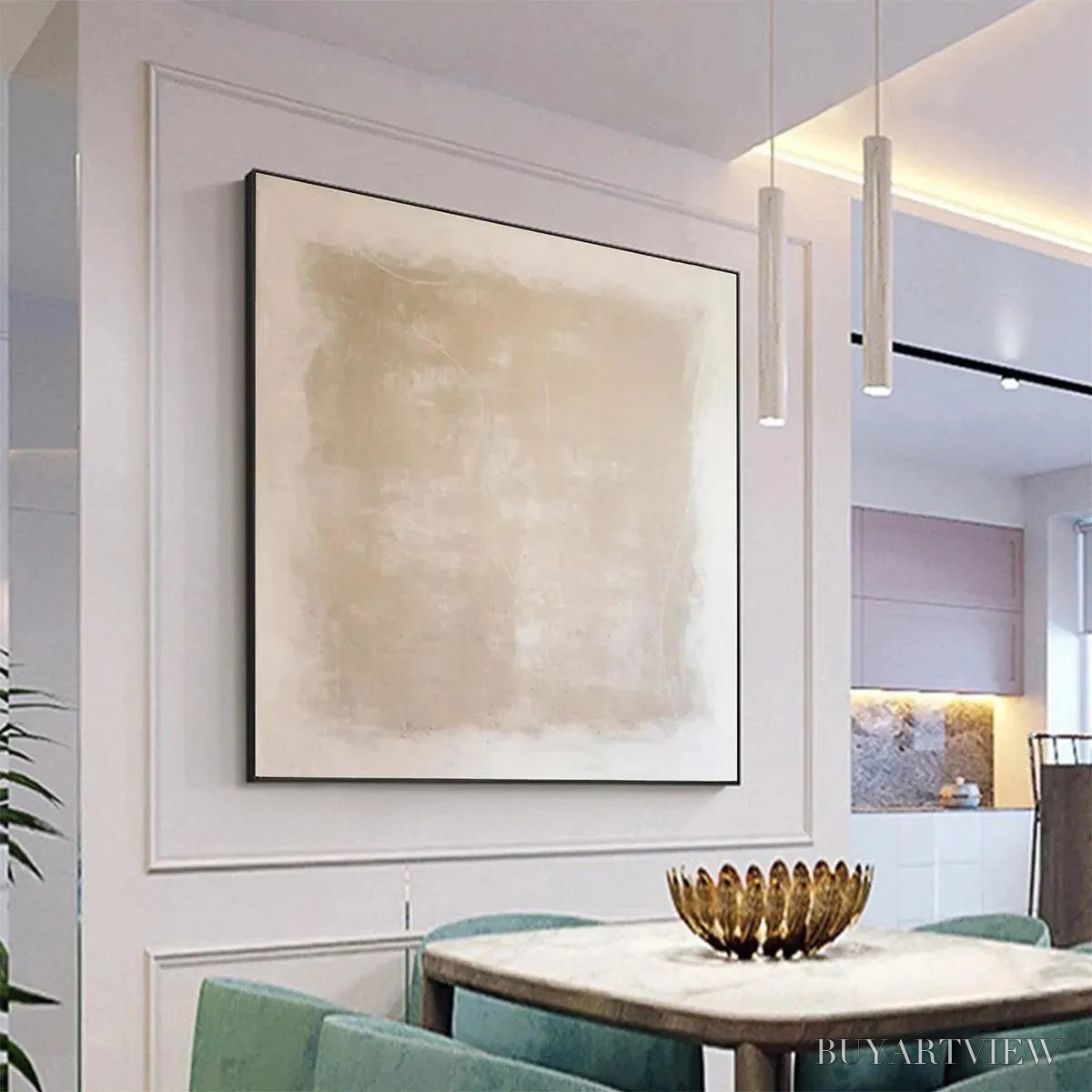 ARTOVITAS Desert Sands – Minimalist Textured Painting in Beige - image 6