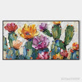 ARTOVITAS Desert Garden – Textured Cactus Impasto Painting - image 1