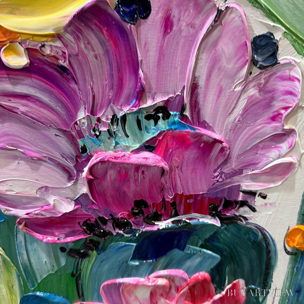 ARTOVITAS Desert Garden – Textured Cactus Impasto Painting - image 6