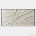 ARTOVITAS Desert Flow – Beige Abstract Minimalist Textured Painting - image 1