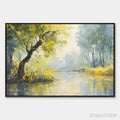 ARTOVITAS Green Haven – Green Forest Lake Painting - image 1
