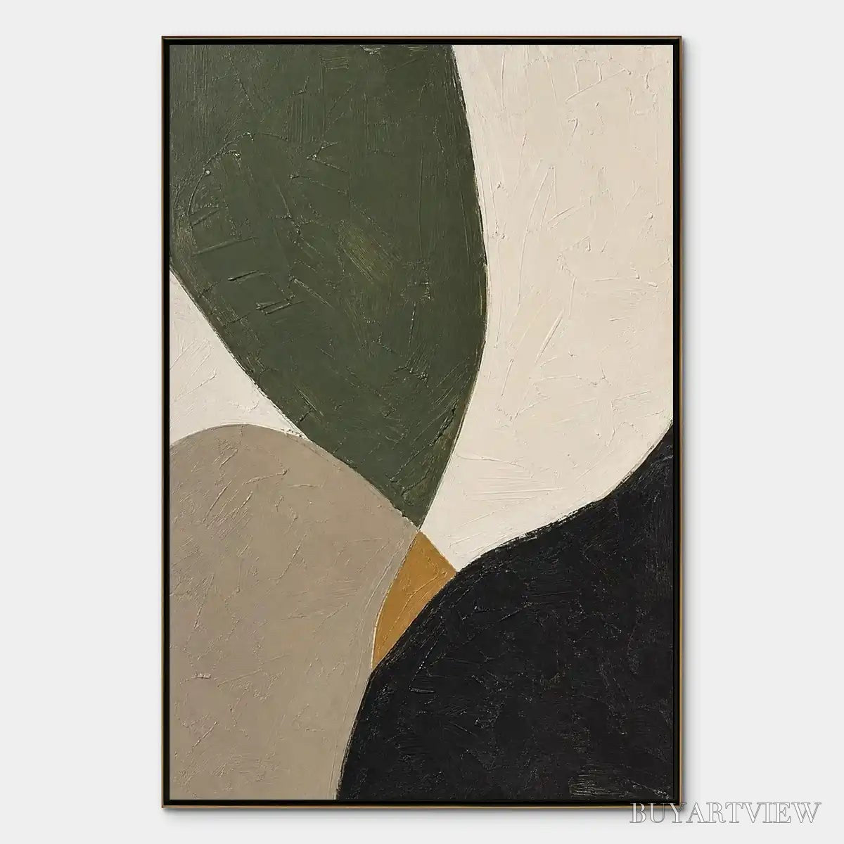 ARTOVITAS Forest Muse – Green Black Organic Abstract - image 1