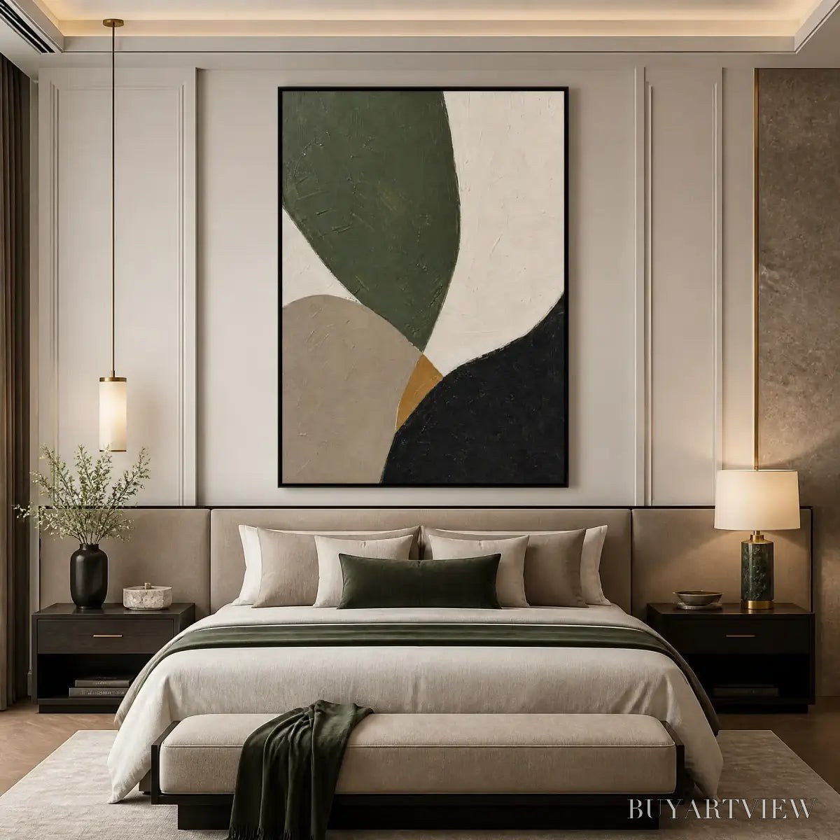 ARTOVITAS Forest Muse – Green Black Organic Abstract - image 5