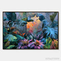 ARTOVITAS Emerald Hideaway – Vibrant Impasto Jungle Scene with Toucans - image 1