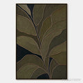 ARTOVITAS Midnight Foliage – Textured Botanical Abstract Painting in Earth Tones - image 1