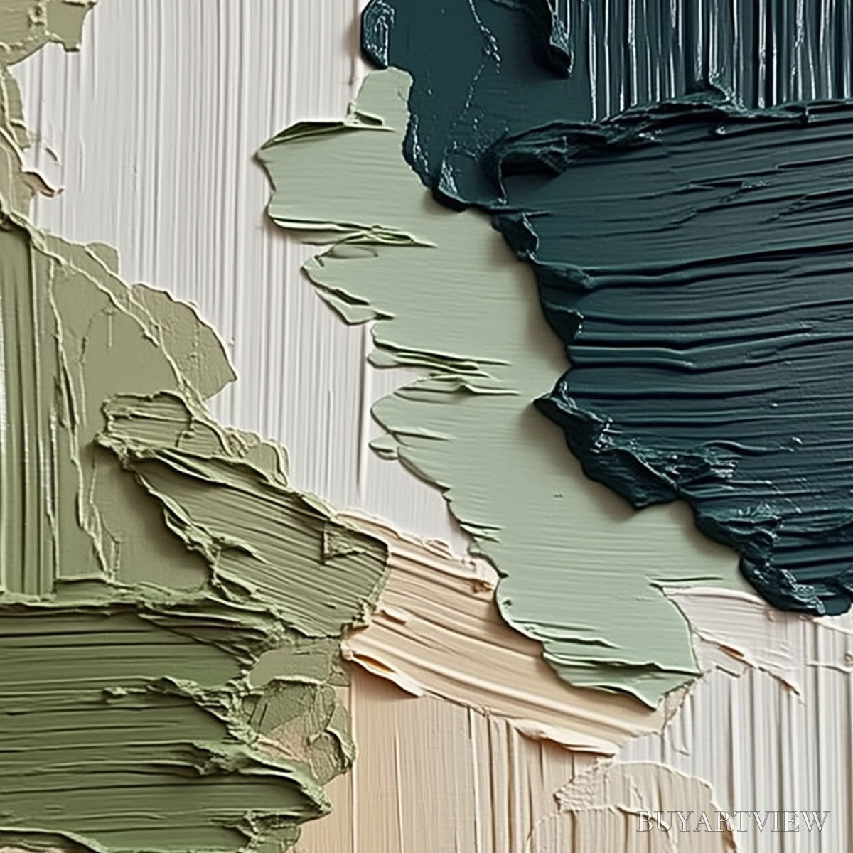 ARTOVITAS Earthen Strata – Vertical Wabi Sabi Textured Abstract Painting - image 3