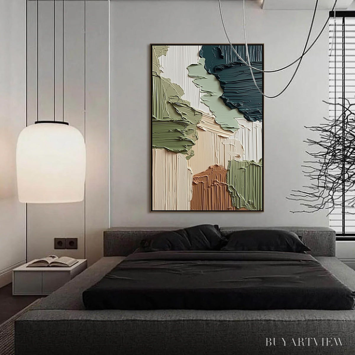 ARTOVITAS Earthen Strata – Vertical Wabi Sabi Textured Abstract Painting - image 4