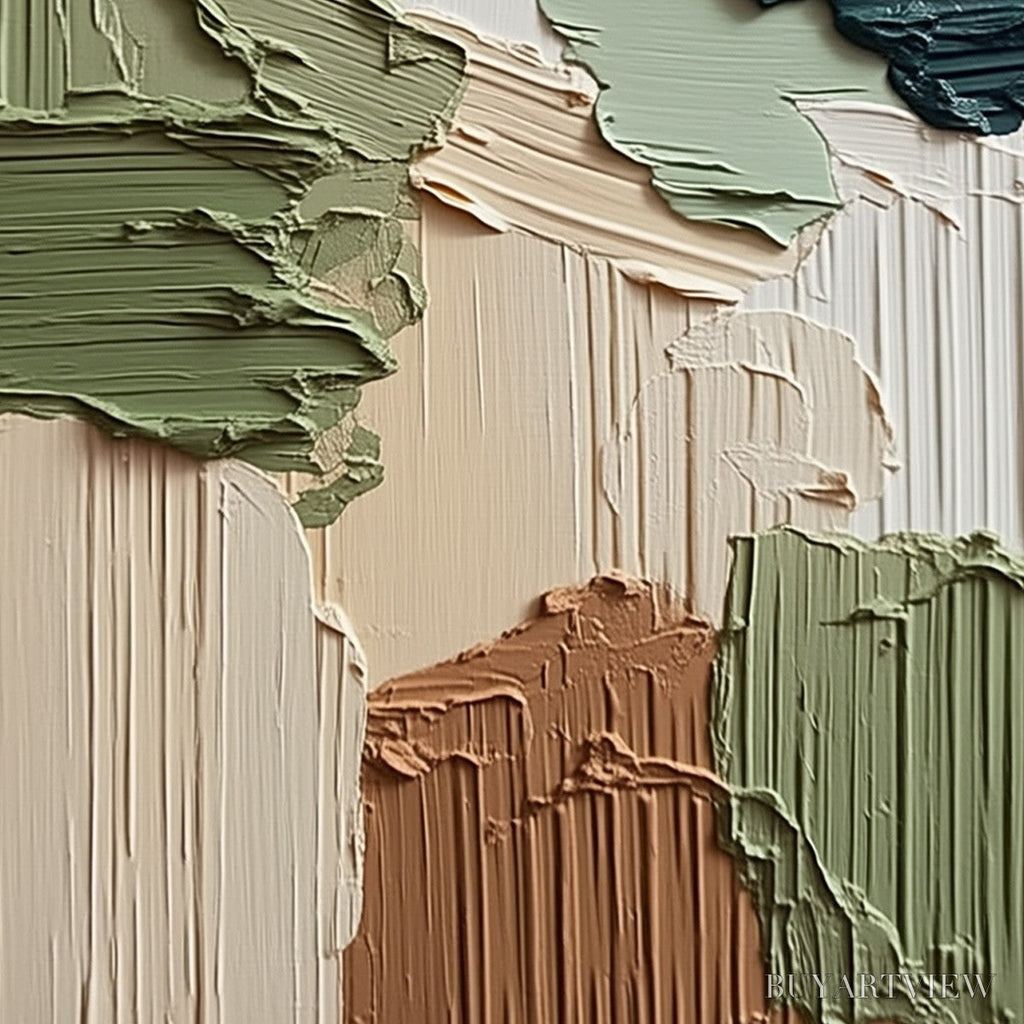 ARTOVITAS Earthen Strata – Vertical Wabi Sabi Textured Abstract Painting - image 5
